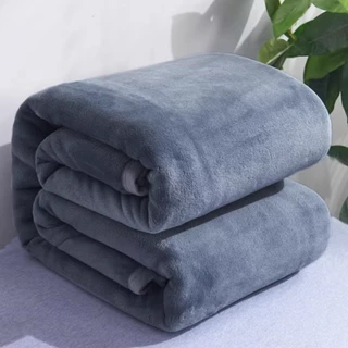 ผ้าห่มนาโน 220g ผ้าห่มนาโนสีพื้น ผ้าห่มงีบ 3.5ฟุต5ฟุต6ฟุต ใหญ่พิเศษ ขนนุ่มละเอียด เย็บขอบแน่น ขนไม่หลุด
