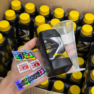 น้ำมันโช๊ค SAJOแท้ 250ml w50 แถมถ้วยตวง,สติกเกอร์