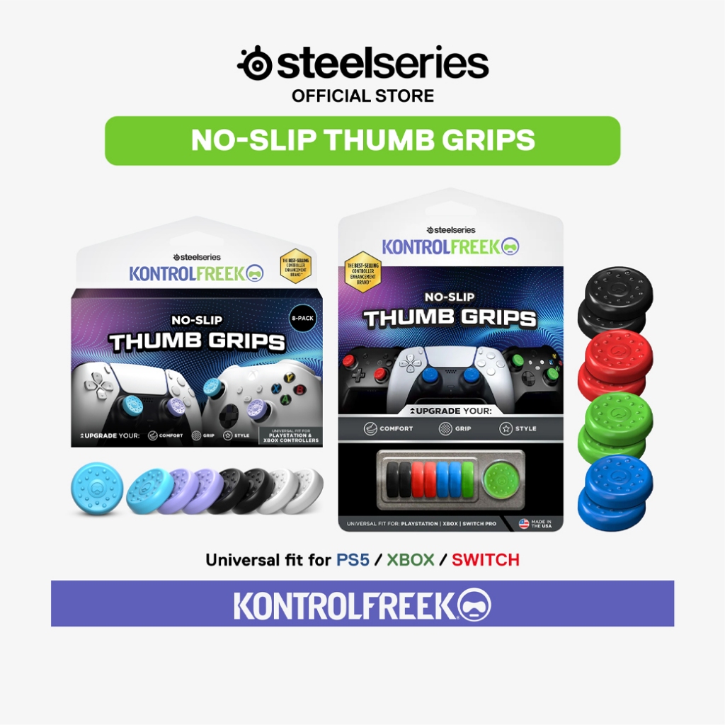 Kontrolfreek No-Slip Thumb Grips รุ่น Universal กริปนิ้วกันลื่นรองรับ PS5 / Xbox / Switch