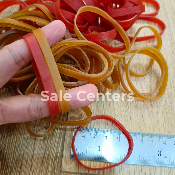 หนังยาง หนังยางแก้ว หนา 6 มิลx ขนาดวง 5 cm (50 & 200 g.) คุณภาพดีมาก ยางรัดของ ทนทาน  ยืดหยุ่นดี rubber band (TT)