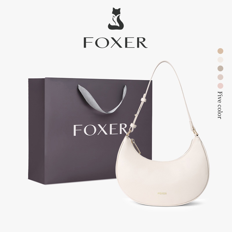 FOXER สะพายข้าง ถุงแฟชั่น มีซิป สายกระเป๋า กระเป๋าย่าม กระเป๋าซิป ของขวัญวันวาเลนไทน์