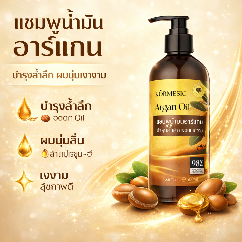 💧[ผมนุ่มลื่น]💧แชมพูบำรุงเส้นผม ฟื้นฟูผมแห้งเสีย ให้ผมนุ่มลื่น เงางาม และดูสุขภาพดี