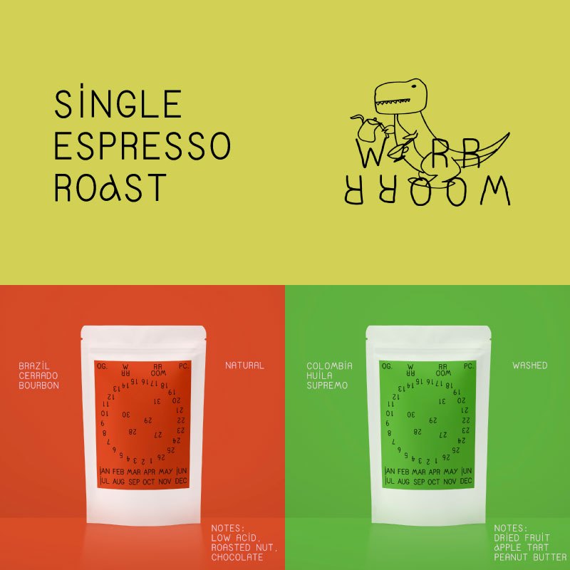 Wonderroom - เมล็ดกาแฟ Espresso Roast Brazil Cerrado Bourbon, Colombia Huila Supremo