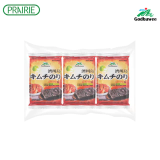 ก็อดบาวี่ สาหร่ายปรุงรส รสกิมจิ (5กรัม x 3) ขนมเกาหลี/ Godbawee Seaweed Kimchi Flavor (5g x 3)