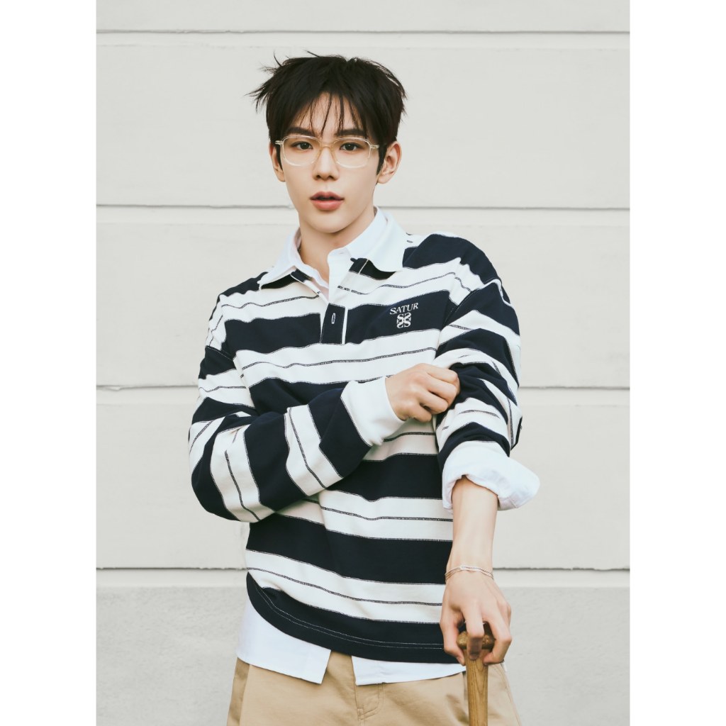 Satur [Riize's Pick] เสื้อแขนยาวลายทาง Apero Stripe Pique Long Sleeve ของแท้จากช็อปเกาหลี✔️ Pre-orde