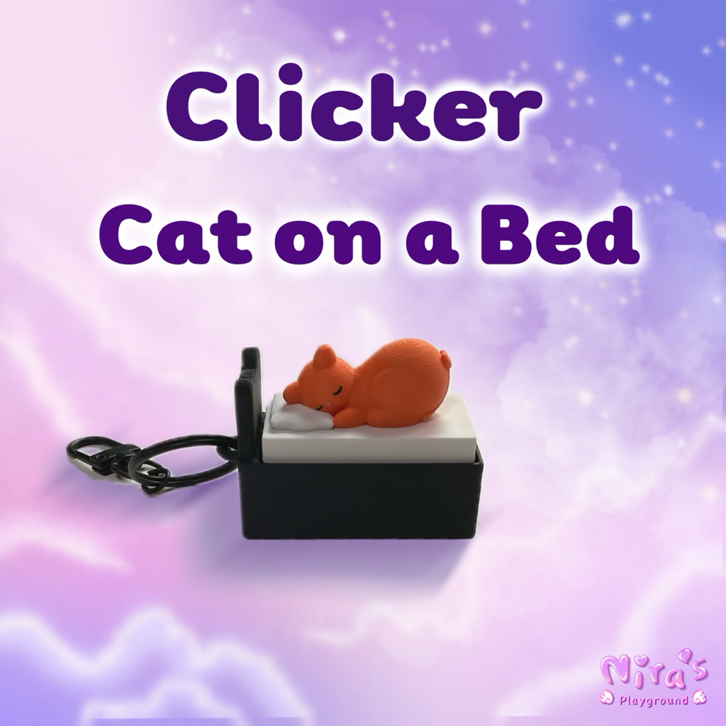 Nira’s • Clicker • Cat on a Bed • พวงกุญแจ ของเล่น กดได้