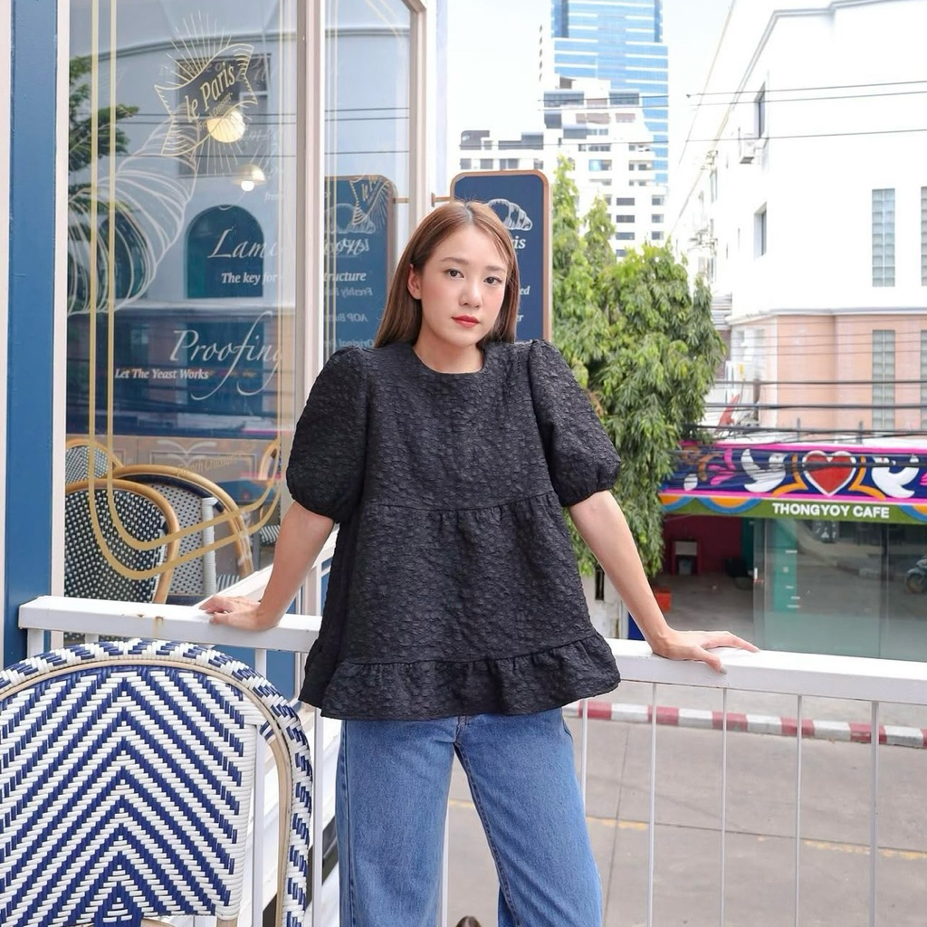 ⟢(พร้อมส่ง)primproudhome⁺ Basic sweetie: เสื้อคอกลม เสื้อแขนสั้น เสื้อeverydaylookทรงน่ารักมาก ผ้าไม่ต้องรีด