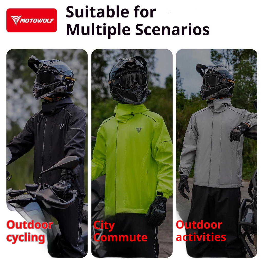 เสื้อกันฝน MOTOWOLF RC4 ชุดกางเกงกันฝน thumbnail 10