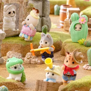 New🦖พร้อมส่ง🌵 Sylvanian Baby Collection Baby Adventure Series ซองสุ่ม ผจญภัย เสือ Baby tiger cowboy hat ตุ๊กตา เบบี้