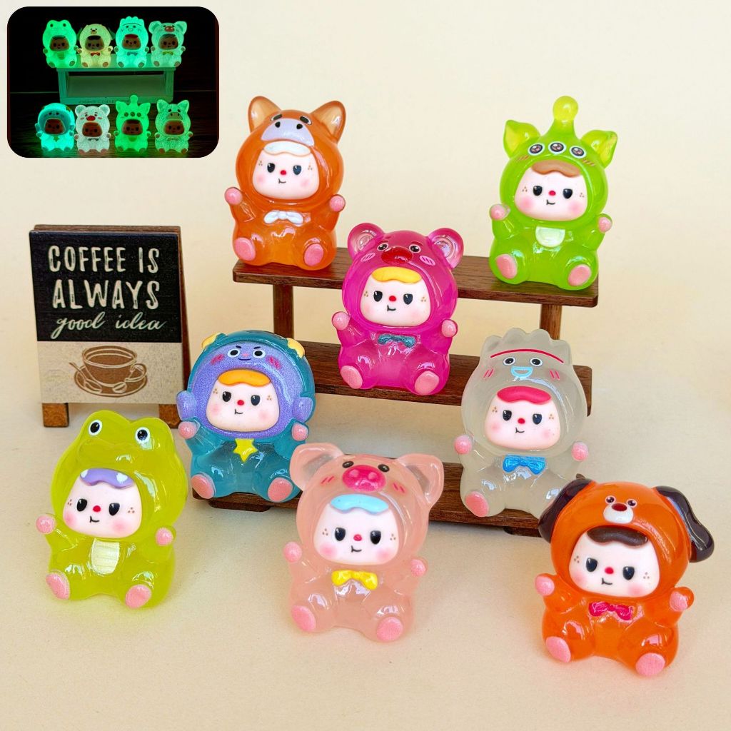 พร้อมส่ง ของตกแต่ง สะสม DIY ทอยสตอรี่ เรืองแสง (1 SET 8 ตัว)