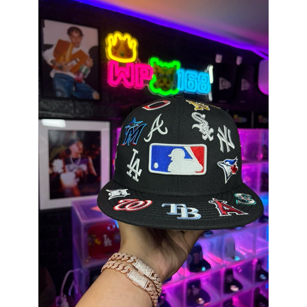New Era ALL MLB LOGO 59FIFTY Cap Size7 3/8 (58.7 cm.)⚾️🥇🏆🔥