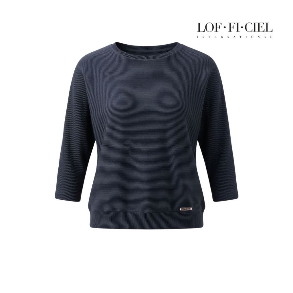 LOF-FI-CIEL Blouse เสื้อผู้หญิง คอกลม แขนยาว สีขาว F9YHWH
