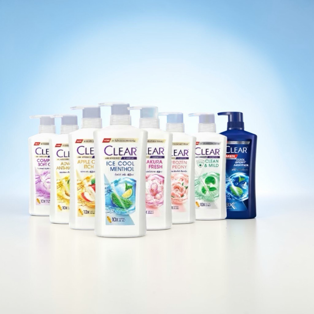 [แพ็คคู่] [ขวดเดี่ยว] แชมพูขจัดรังแค CLEAR ขนาด 350ml.