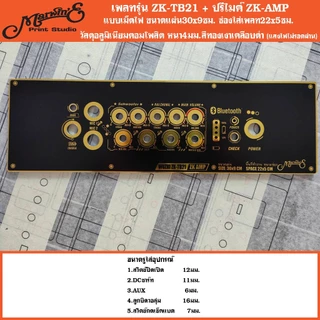 เพลทรุ่น ZK-TB21+ปรีไมค์ ZK-AMP ขนาดแผ่น30x9ซม.👉Marwin'e.แบรนด์แรกเพลทคอมโพสิทในตู้บลูทูธDIY.สินค้าในไทย🇹🇭