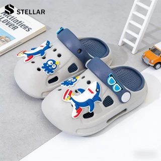 ส่งจากไทย 🚚 STELLAR (เพิ่ม2เบอร์)รองเท้าแตะรัดส้นเด็กลายการ์ตูนยางEVA พื้นนิ่ม ใส่สบาย มีกันลื่น 3-8 ปี