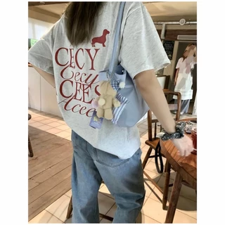 A031เสื้อยือคอตตอนสไตล์เกาหลีลายตัวหนังสือคูลๆเท่ๆ【ส่งจากไทย】📞