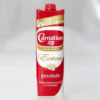 Carnation Extra นมข้นจืดแบบกล่อง ขนาด1,000 กรัม (1ขวด)