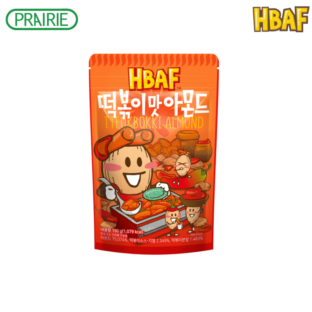 เอชบีเอเอฟ ต๊อกป๊อกกิ อัลมอนด์ 190 กรัม / HBAF Tteobokki Almond 190 g.