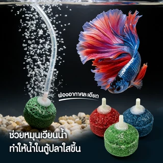 หัวทรายแบบละเอียด ช่วยเพิ่มออกซิเจนในตู้ปลา มี 5 ขนาด คละสี