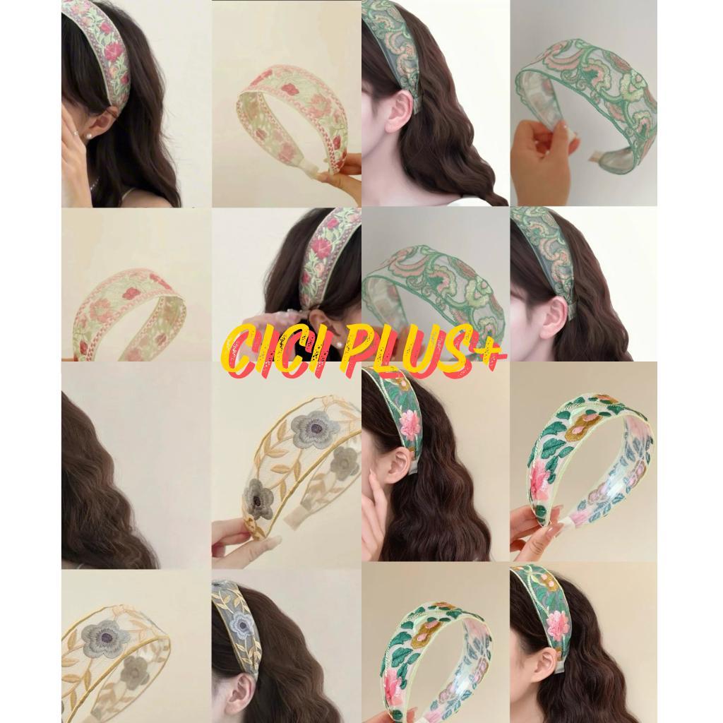CiCi Plus+(278)Flowers Headband 🌸 คาดผมถักลายดอกไม้ ใส่แมตช์ลุคหวานๆ