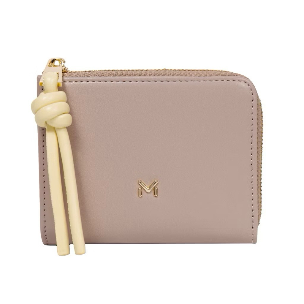 MADAM PEONY| KNOT Wallet สี light taupe