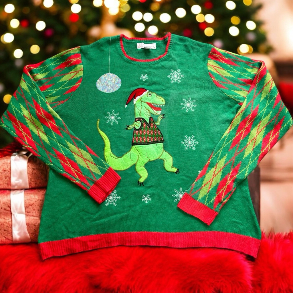 เสื้อคริสต์มาส (Ugly Christmas Sweater) ของแบรนด์ Joy Sweaters 🎄Vintage  วินเทจ  ✅✅❤️ มือสอง มือ 2 🥰