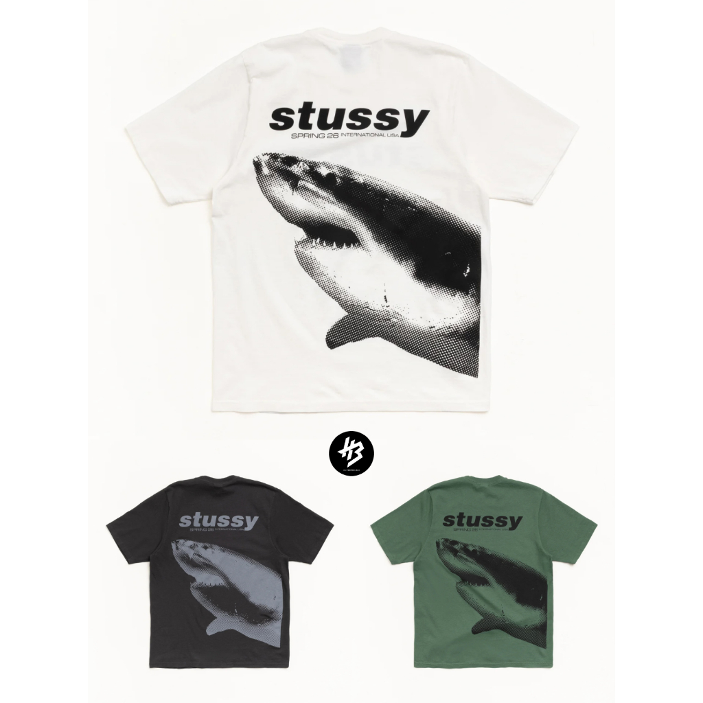 [ของแท้] STÜSSY SHARK TEE PIGMENT DYED พร้อมส่ง