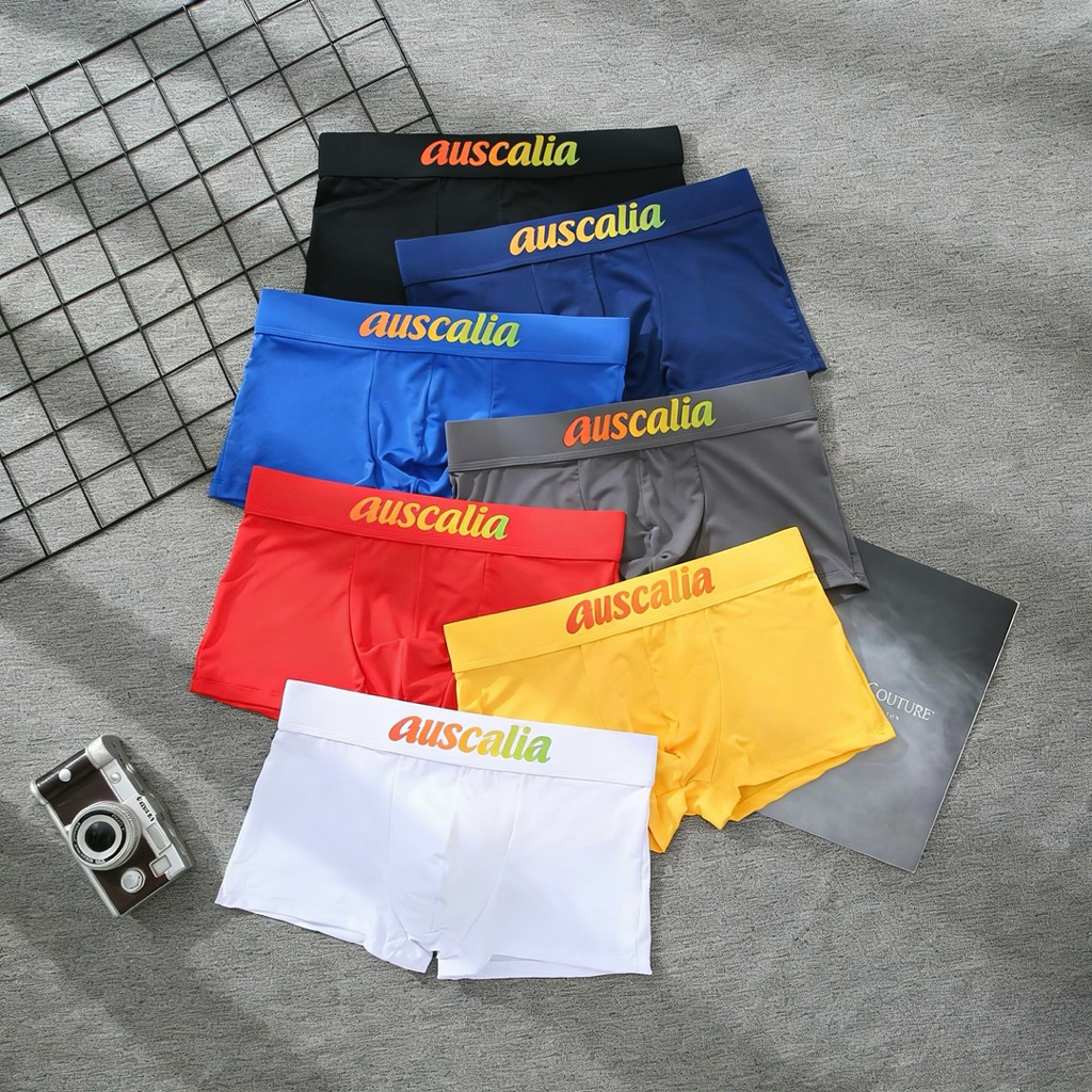 กางเกงในชาย ขอบสีรุ้ง ผ้าไนลอน ใส่สบายด้วยเนื้อบางเบา ระบายเหงื่อ เอวตำ่เซ็กซี่