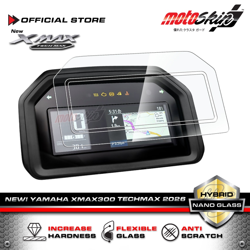 motoSkin ฟิล์ม Plexiglass กันรอยหน้าปัด NEW YAMAHA XMAX 2026 Tech MAX Dashboard Protection Film