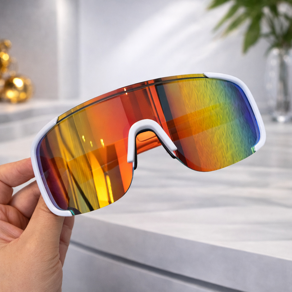 แว่นกันแดดแฟชั่นทรงสปอร์ต เลนส์ชิ้นเดียว UV400 แข็งแรง น้ำหนักเบา ราคา ถูกที่สุด ดีลบีเคเค แกลเลอรีภาพที่ 6
