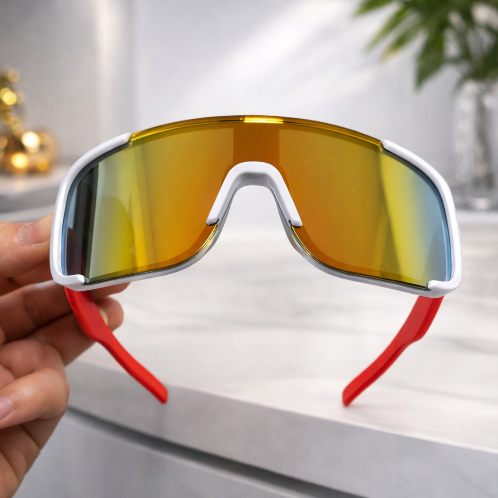 แว่นกันแดดแฟชั่นทรงสปอร์ต เลนส์ชิ้นเดียว UV400 แข็งแรง น้ำหนักเบา ราคา ถูกที่สุด ดีลบีเคเค แกลเลอรีภาพที่ 7