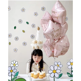 [ส่งด่วน] ลูกโป่งดาว หัวใจ ลายวันเกิด Happy Birthday มีหลายสี (122)