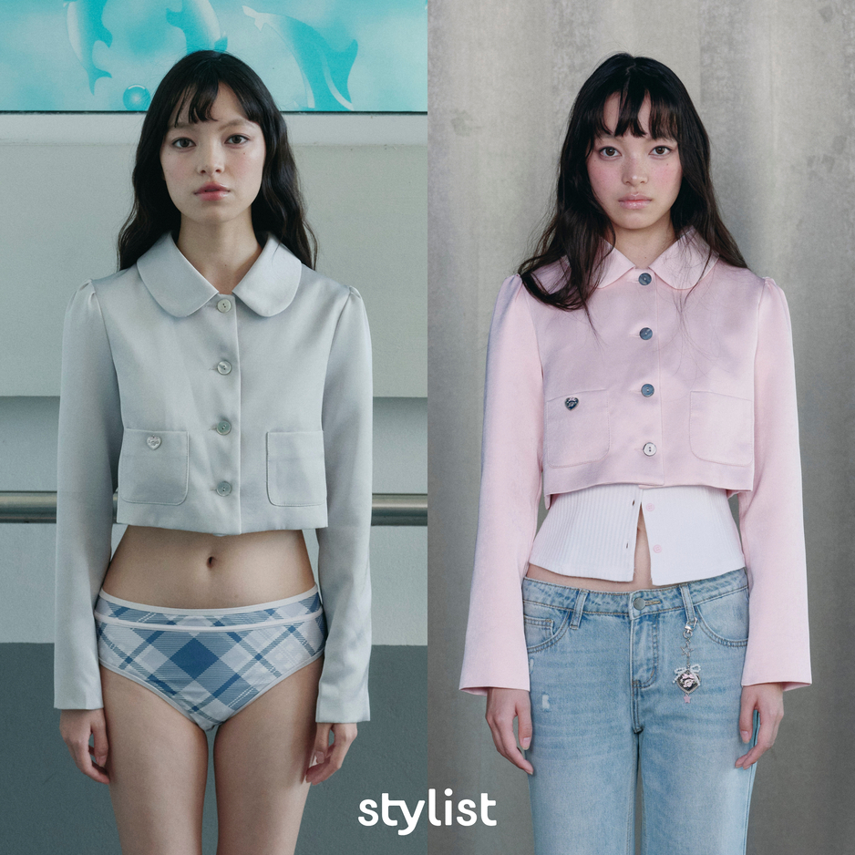 STYLIST x Brinkkty  - Blyka/Lili Blazers Jacket 001/007 เสื้อเบลเซอร์เเขนยาว ทรงครอป