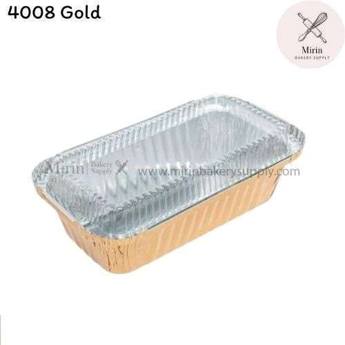 ถาดฟอยล์ S&S 4008 Gold พร้อมฝา 610ml /5 ชุด