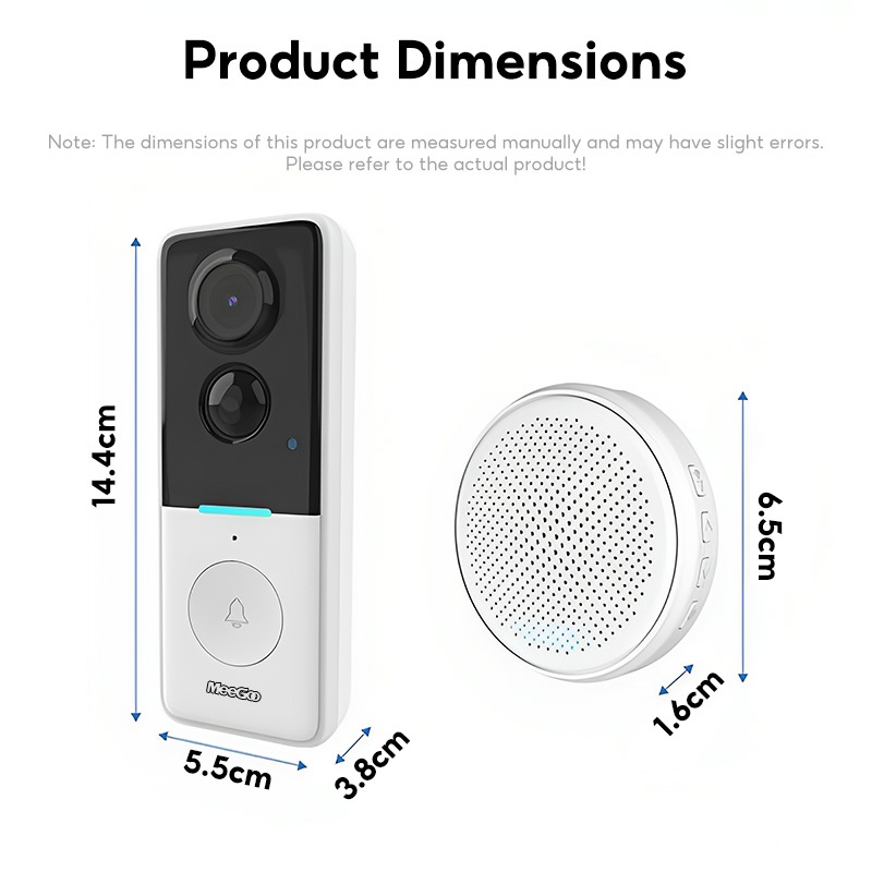 MeeGoo Tuya WiFi Video Doorbell IR และระบบอินเตอร์คอมบ้านอัจฉ วิดีโอออดประตู พร้อมกล้อง HD ไร้สาย ราคา ถูกที่สุด ดีลบีเคเค แกลเลอรีภาพที่ 2