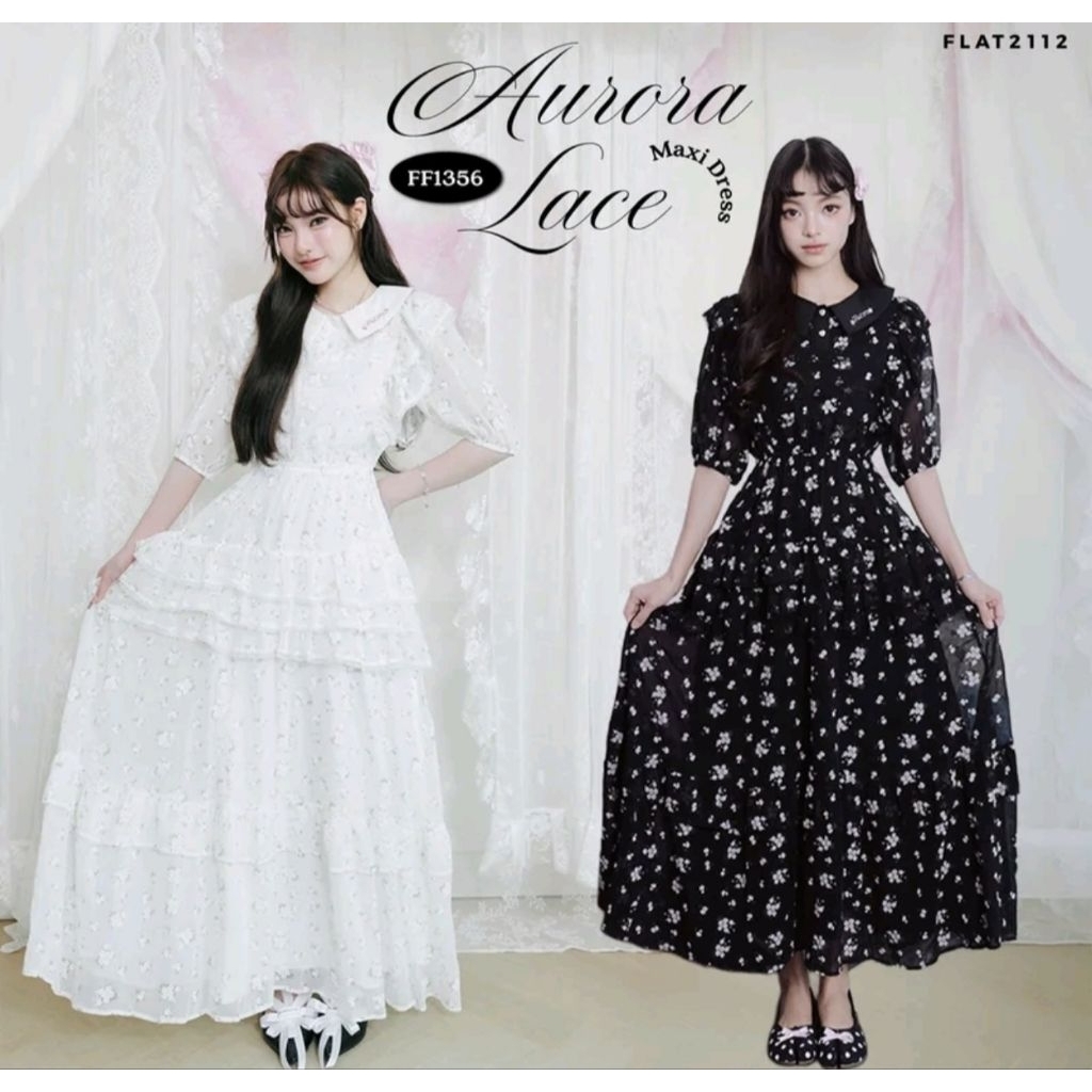 Flat2112 Aurora Lace Maxi Dress