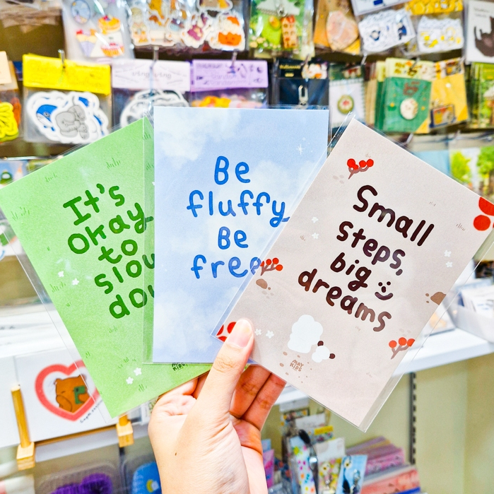 Cheer-Up Postcard โปสการ์ดรวมลายให้กำลังใจจาก Gourmet และ Parfait ส่งต่อพลังบวกในทุกวัน🌈[Maykids Stu