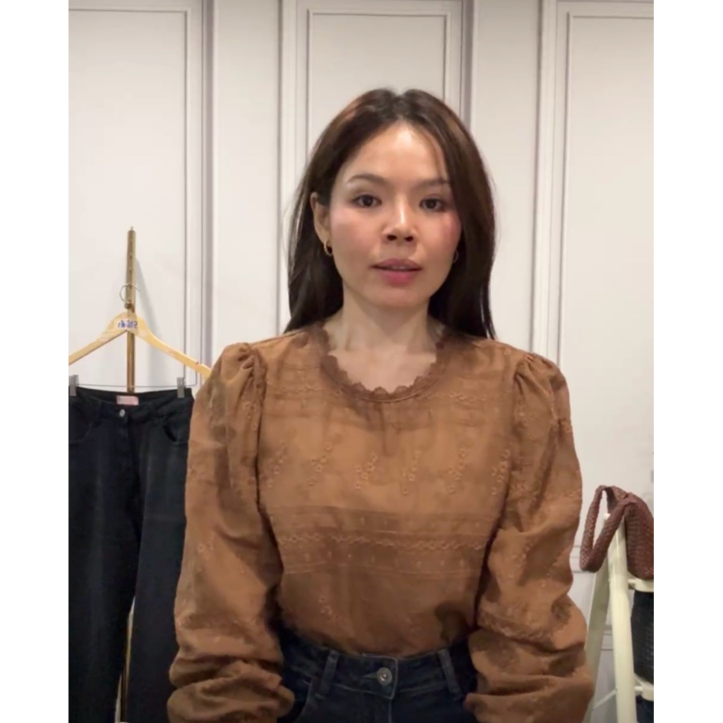 ✅👚งานลูกไม้ฉลุ ป้าย Kwang 🦌