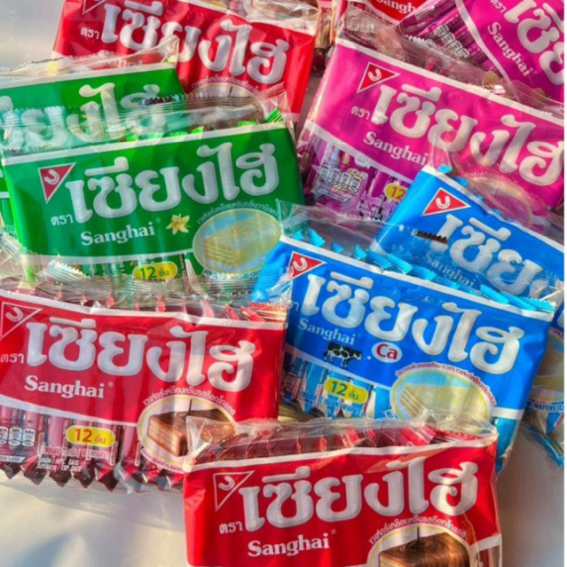 (6แพ็ค) แพ็ค12ชิ้น เซียงไฮเวเฟอร์ ตำนานขนมอร่อย มากกว่า 30 ปี แพ็ค72กรัม