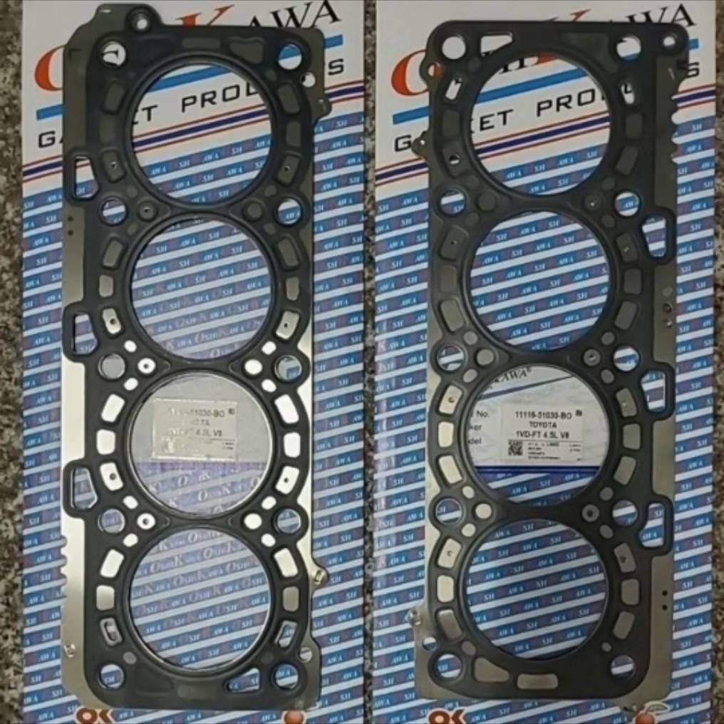 ปะเก็นฝาสูบ โตโยต้า เลกซัส 1VD 1VD-FT Lexus Toyota เหล็ก ( 1 ชุด 2 ชิ้น L + R พร้อมส่ง )