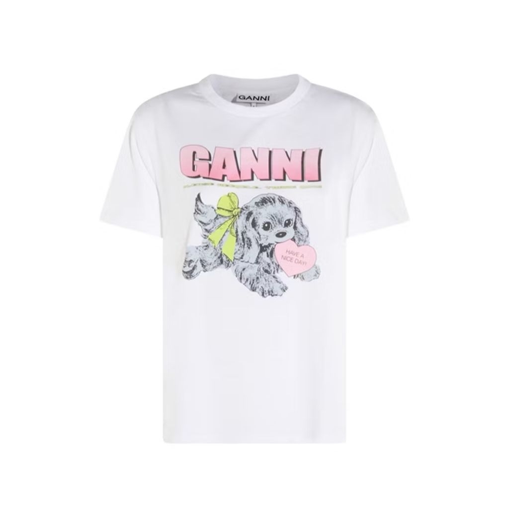 GANNI Puppy T-Shirt T4333 252
