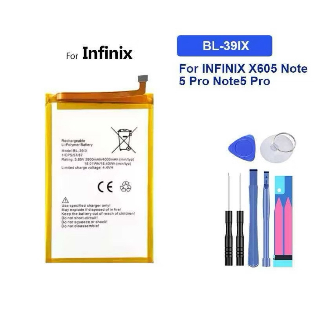 For INFINIX X605 Note 5 Pro Note5 Pro BL-39IX แบตเตอรี่ 4000mAh