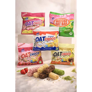 Twinfish Oat Choco ข้าวโอ๊ตอัดแท่ง ธัญพืชอัดแท่ง ยี่ห้อ TWINFISH