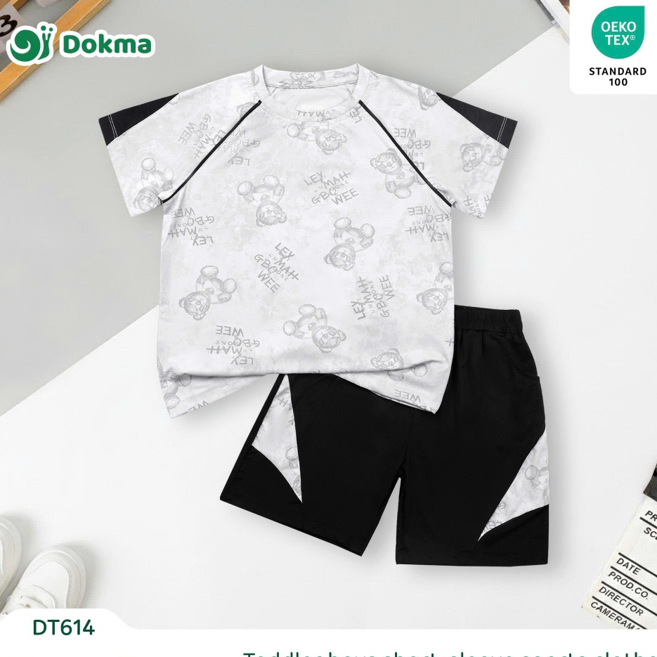 Dokma (13-25kg) ชุดกีฬาเด็ก แขนสั้น ผ้ากีฬาเกรดพรีเมียม (3-7ขวบ) DT614 (3Y /4Y /5Y /6Y /7Y)