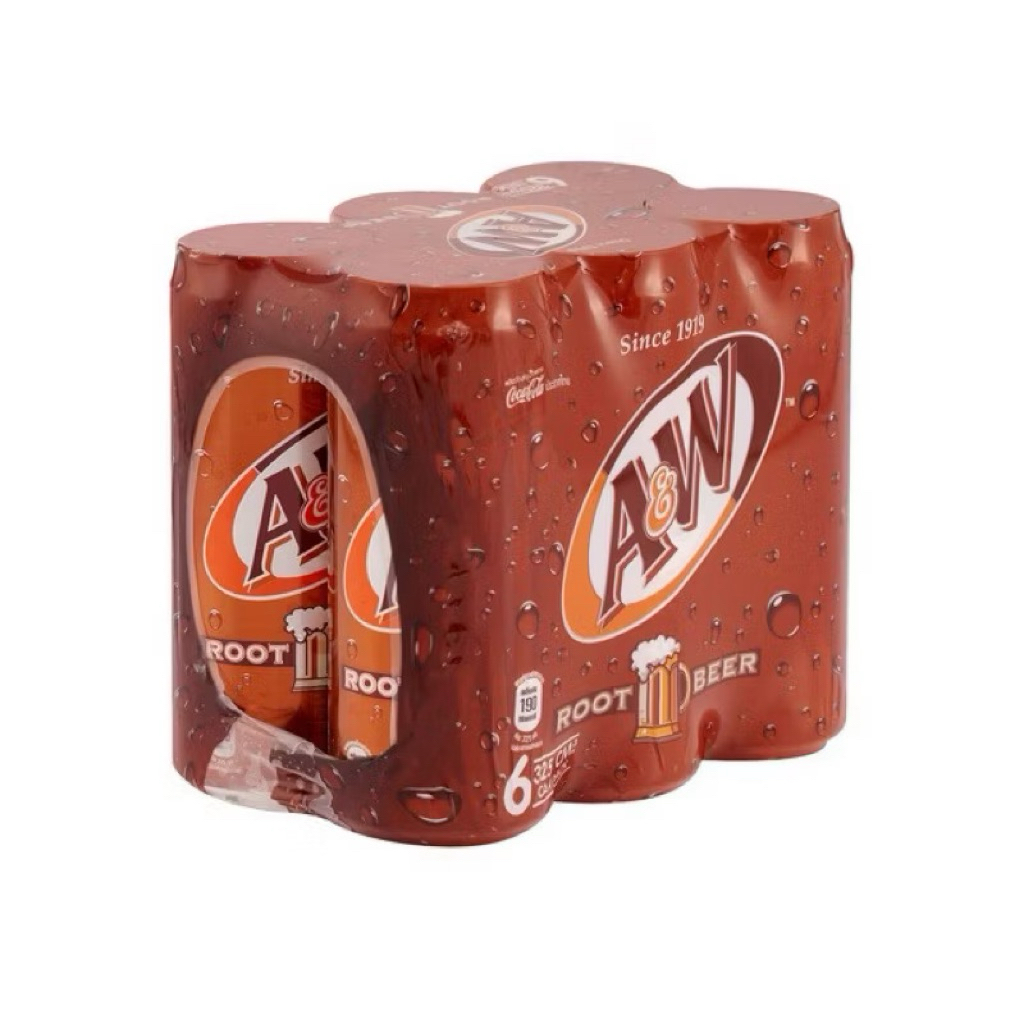 A&W น้ำอัดลม กลิ่นรูทเบียร์ ขนาด 325 มล. x 6 กระป๋อง