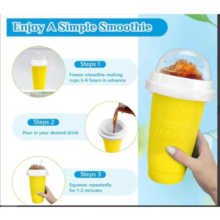Slushy CUP แก้วทำสเลอปี้– แก้วซิลิโคนบีบได้ ช่วยให้เครื่องดื่มกลายเป็นเกล็ดน้ำแข็งเร็วขึ้น