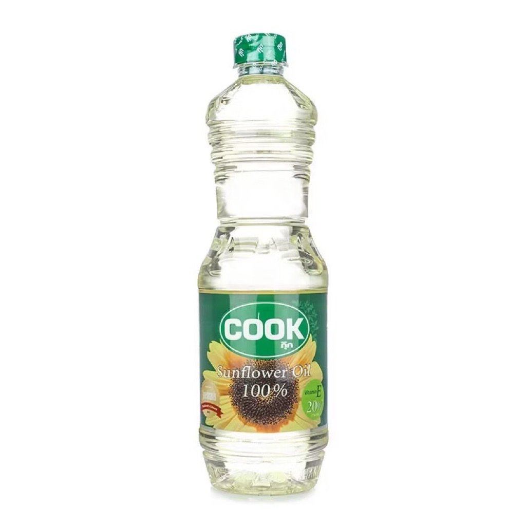 น้ำมันทานตะวัน 100% ตรา กุ๊ก COOK SUNFLOWER OIL ขนาด 1