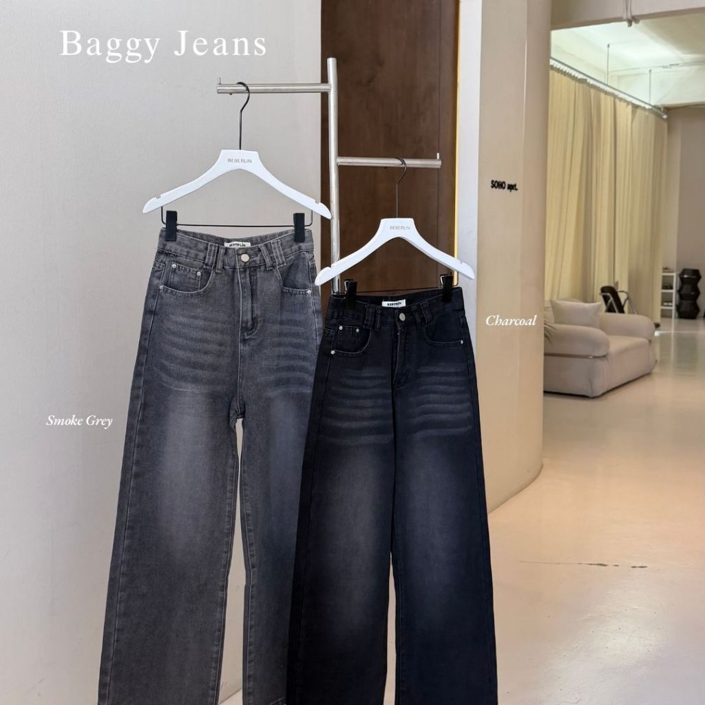 Beberlin กางเกงยีนส์ ขากระบอกใหญ่ ทรงแบ็คกี้ รุ่น Baggy Jeans / No : 1007 รูปที่ 6