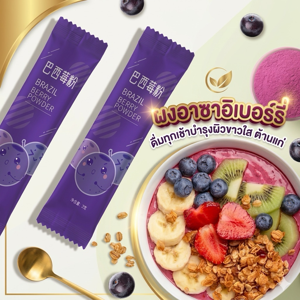 **ส่งของทุกวัน** ผงอาซาอิเบอร์รี่🫐 acai powder/berry powder สารต้านอนุมูนอิสระ