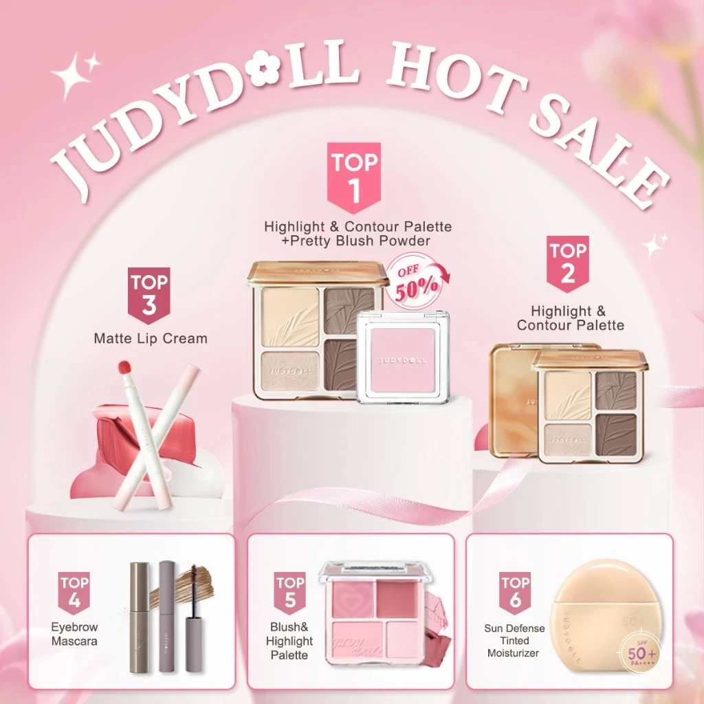 【ส่งจากไทย】JUDYDOLL HIGHLIGHT & CONTOUR 9g จูดี้ดอล ไฮท์ไลท์ & คอนทัวร์ กันน้ำ ติดทนนาน thumbnail 8
